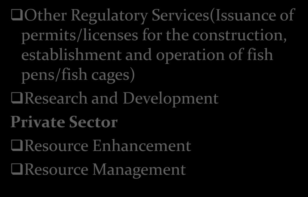 Other Regulatory Services(Issuance of