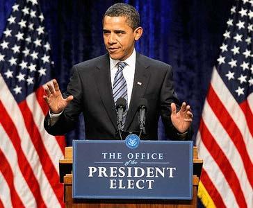 Senator Barack Obama of Illinois was elected president of the United States over Senator John McCain of Arizona.