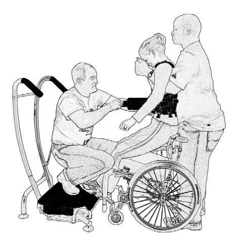 Fig 1 Fig 1 With an assistant standing behind the wheelchair, have them loop their arms under patient s armpits