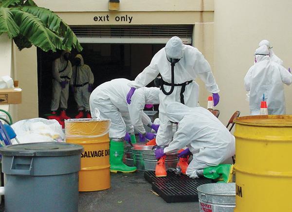 Decontamination is performed to remove hazardous materials from anything