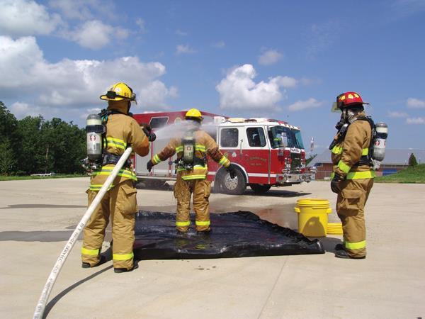 Emergency decon removes the contaminant without regard for the environment or