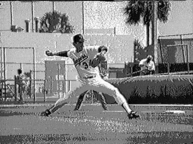 We can also see this in both Sandy Koufax and Whitey Ford and in many high velocity pitchers today. Figure J. Nolan Ryan with his signature high leg lift. Notice he steps back and not to the side.