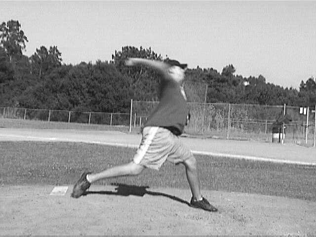Squaring the Body Into Ball Release Once the pitcher lands and braces the glove side of his body, his hips and trunk will square themselves so the pitcher is facing the hitter.