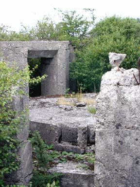. The are also bunkers for ammunition as well as living quarters for personnel manning the guns.