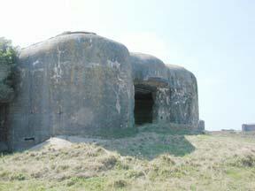 The guns here were equipped with shields that moved with the guns, giving more protection than was normally the