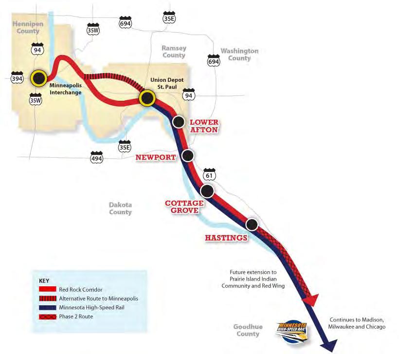 Exhibit 4-10 Red Rock Commuter Rail High Speed Rail/ Intercity Passenger Rail High speed rail has been considered as a future option for linking long distance trips between cities that are