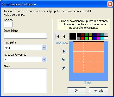56 - Data Volley 2007 When adding or editing an attack combination the following window will appear: You can describe the attack combination in this window using as many parameters as possible: CODE: