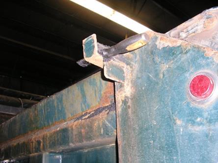 In 2015, a DPW worker sustained a serious laceration when re-attaching a gate on a dump truck.