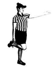 MAJOR FOUL ILLEGAL BALL OFF THE BODY Allow any part of her body to deliberately impede, accelerate or change the direction of the ball, other than
