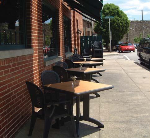 CAFÉ SPACES: 8-foot sidewalk PURPOSE Outdoor cafés provide an active street frontage and natural locations for arranged and spontaneous social interactions.