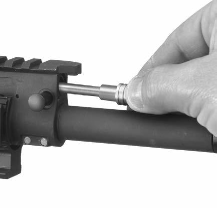 Install the charging handle with the pick up lug pointing toward you.
