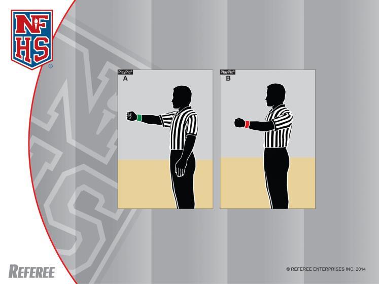 Slide 28 Unnecessary Roughness Signal Chart - #26 Signal for Unnecessary Roughness. The fist is extended straight out with elbow not bent and the hand in a fist.