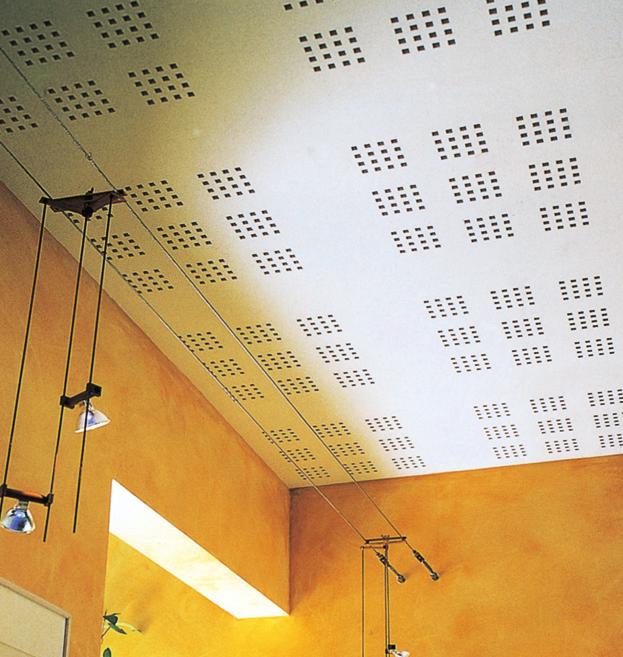 Gyptone Big Quattro 41 SPECIFICATION Fix Gyptone BIG Quattro 41 ceiling tiles onto a Donn T37K flush plastered ceiling grid, consisting of T37K (3600) main tees and T32K (1200) cross