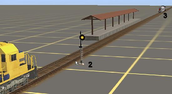 It stays red, because the passenger train is still occupying the block following the signal.