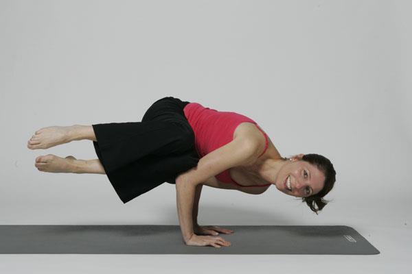 arms Lift your feet off the floor and balance on your upper arms Stay in this