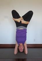 13) Yoga Headstand (Sirsasana) with Leg Variations (Lotus or Straddle) Contra-indications People suffering from high blood pressure, slipped disc, neck problems, or sinus congestion should not