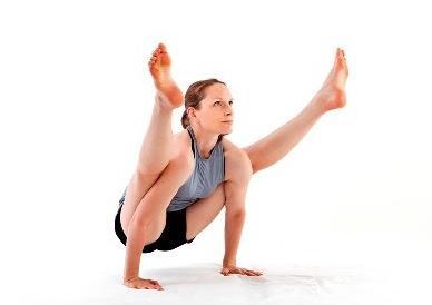 15) Firefly - legs straight (Tittibhasana) Contra-indications - People with past shoulder injuries or with sensitive wrists should not practice this posture.
