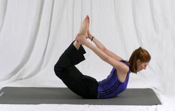 so your arms are next to your ears Preparation Posture Bow (Dhanurasana) You can also prepare