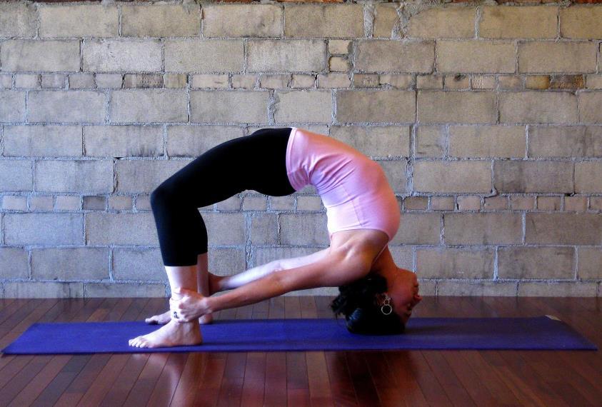 35) Headstand Upward Facing Bow (Sirsasana Urdhva Dhanurasna) Please note This posture is not appropriate for anyone with any issues in their neck.
