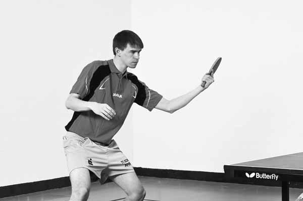 Forearm and wrist snap to produce maximum racket acceleration b Follow-Through 1. Arm continues to rotate around elbow to finish about shoulder height and on left side of body 2.