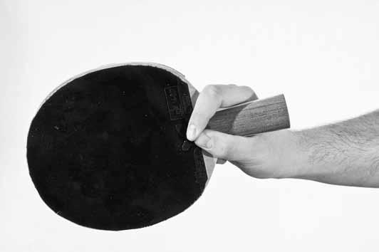 Table Tennis: Steps to Success Pen-Hold Grip The pen-hold grip is formed by holding the racket like a pen, with the thumb and forefinger on the same side of the racket and the rest of the fingers on