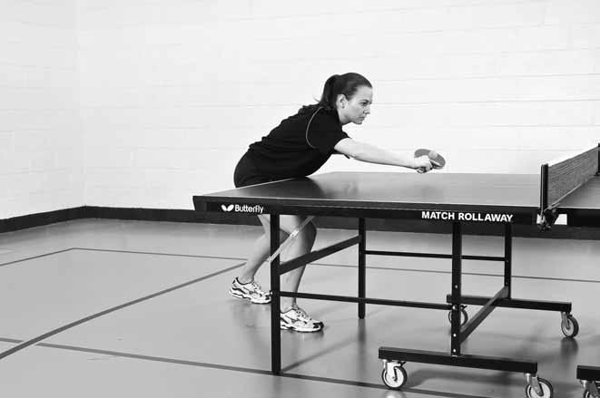 Table Tennis: Steps to Success Misstep You lose ball control when executing the short push stroke. Correction Keep your elbow close to your body and don t reach for the ball.