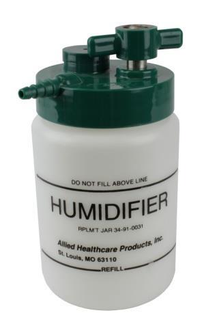 Flowmeter Accessories B&F Medical Disposable Humidifiers 300 cc working volume, with 3 psi (blue) or 6 psi (white) pressure