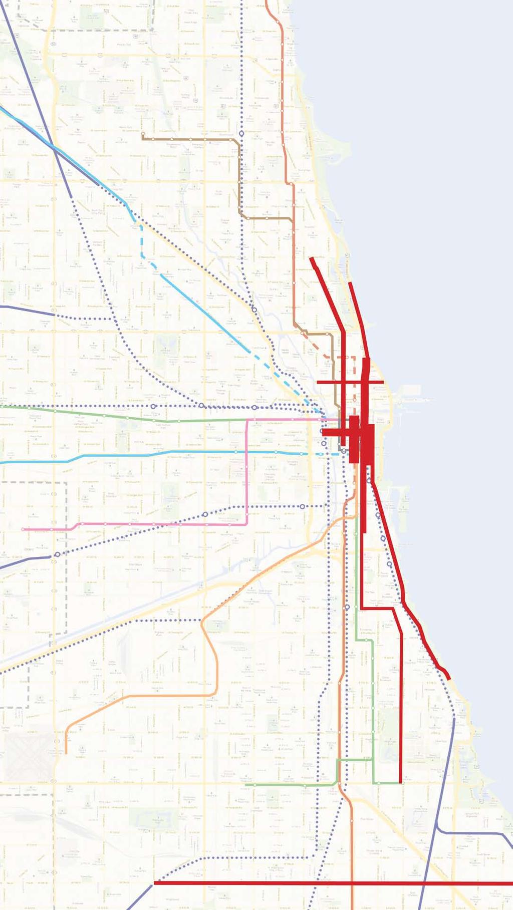 Core streetcar routes North Lake Shore Chicago Michigan