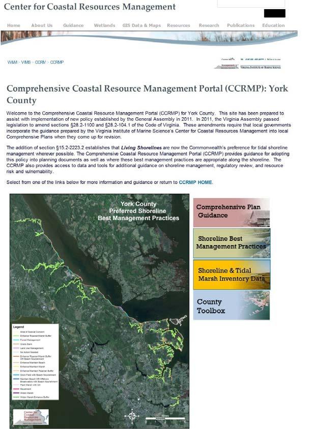 5 Shoreline Management for York County 5.1 Shoreline Management Model (SMM) Results In York County, the SMM was run on 240 miles of shoreline.