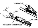 MAINTENANCE - All mowers Before carrying out any maintenance on the mower remove the spark plug lead from the spark plug to prevent accidental starting Engine air cleaner Refer to the engine