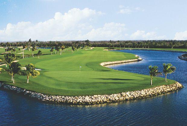 championship golf course in the Cayman Islands offers challenging play, perennial postcard views and sun-drenched greens.