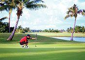Challenges abound with the prevailing Caribbean trade winds and with water coming into play on 15 of the 18 holes.