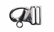 6 Safety snap hooks enefits } Registered design - Made in France } Forged in 6L or HR stainless steel } Outstanding