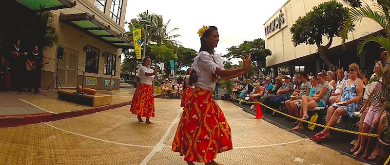 Kailua Town Center fountain seating 4. Monthly hula performances between buildings (temporary space) 5.