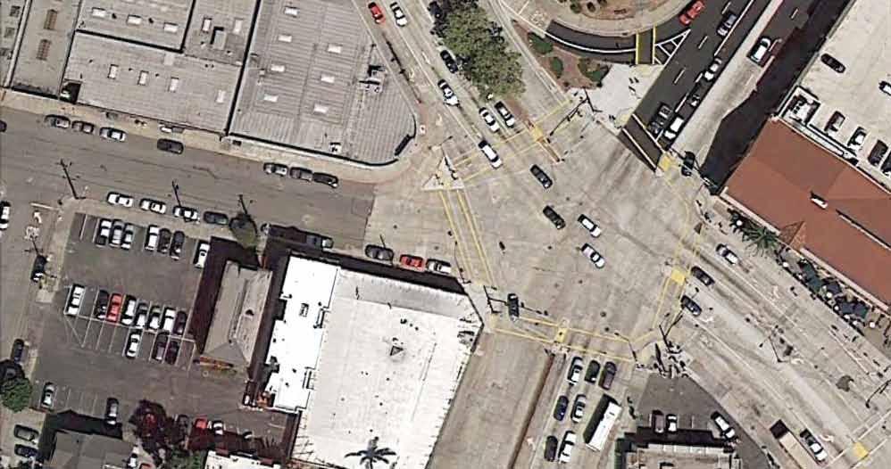 Figure 6.12: Harrison, 27th, 24th & Bay Place intersection Aerial View - Existing Configuration 27TH ST.