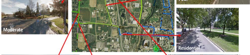 Here we look at two bicyclists who live in Upper Arlington (refer to the two red circles in Figure 11).