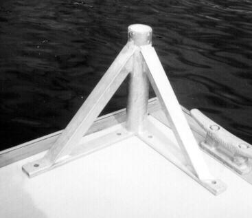 (fig 1) Where the crane is to be mounted on existing pontoons, docks, jetties or on a shore line a socket will need to be attached which is capable of withstanding the load.