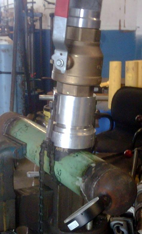 Street Tee Threaded into a Welded Coupling (Coupling ID and hole in the main are