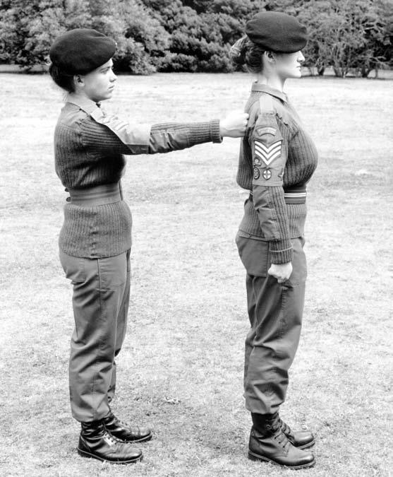 Fig 13. Interval of One Arm s Length between Ranks b. Demonstrate: With the third assistant demonstrate the movement explaining the detail. 0282. Practise the squad in both movements. Dressing 0283.