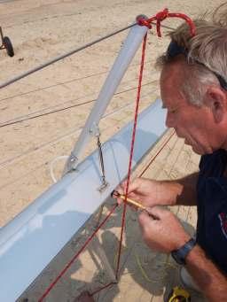 4.4.6 Spreader rake Spreader rake is a method of tuning the fore-aft stiffness of a mast below the hound fitting.