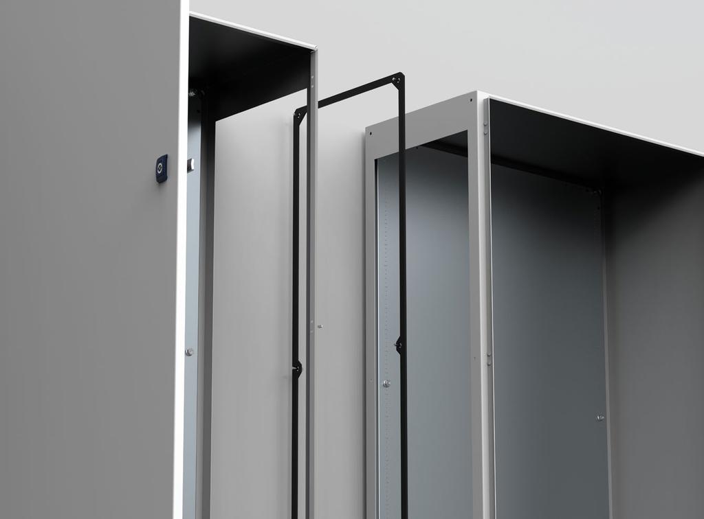 Enclosures baying Wall mounted SIDE TO SIDE BAYING Application Wall mounted combining kits should be used to extend the internal space in width, in wall mounted enclosures for the installation of