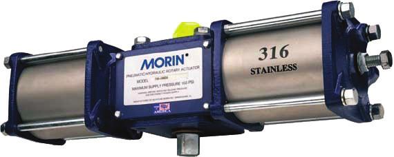 AUTOMATION MORIN ACTUATOR DESCRIPTION: The Morin Actuator is a heavy-duty, quarter-turn scotch yoke piston design available in ductile iron/carbon steel, ductile iron/ stainless steel and all