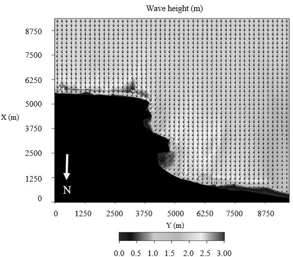 Civil Engineering Infrastructures Journal, 48(1): 69-82, June 2015 sediment s movements along the bay shoreline reveal that the bay is not in static equilibrium condition. Fig. 13.
