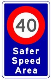 SAFER SPEED AREA, SHARED ZONES Safer Speed Areas Safer Speed areas are located in zones where a common reduction in speed is applied to an overall area or main corridor with connecting roads rather
