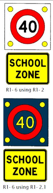 Sign Code TCD Rule Code MOTSAM Code R1-6 R1-6/R1-2 R1-6/R1-2.
