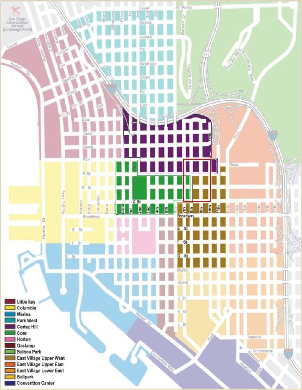 2. LOCATION within surrounding neighborhoods.
