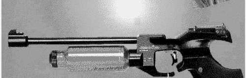 The compressed air may be released from a storage cylinder into the barrel by means of a regulator activated by the trigger mechanism or by means of a piston and spring mechanism that forcibly