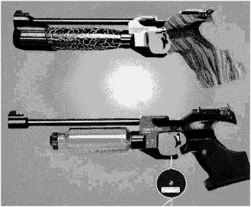 TYPES OF HANDGUNS AIR PISTOLS A variety of designs - some are repeating pistols and look like either revolvers or semi-automatic pistols. The majority of air pistols are of a single shot design.