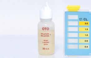 Chlorine OTO (ortho-tolidine) Ortho Tolidine (OTO) has been used as a colorimetric reagent for chlorine for many decades. It is simple to use and produces an instant yellow colour with chlorine.