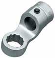 TORQUE TOOLS 8792 (MM) RING END FITTING 16 Z For accessing bolts in cramped and hard-to-reach locations, easy to change Forged Chrome-vanadium steel, matt chrome-plated With eject-pin for unlocking!
